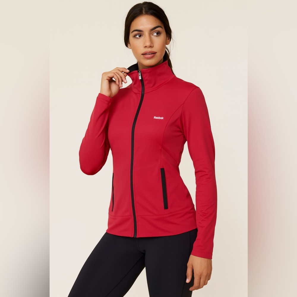 Women’s Reebok Red Full-Zip Athletic Jacket size Medium